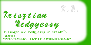 krisztian medgyessy business card